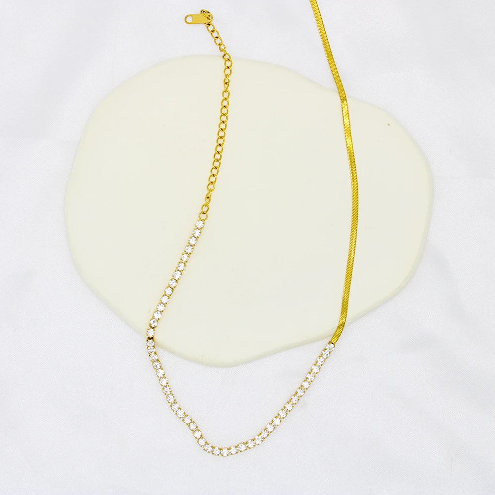 Женское Ожерелье из циркония роскошное ожерелье нержавеющей стали - купить по