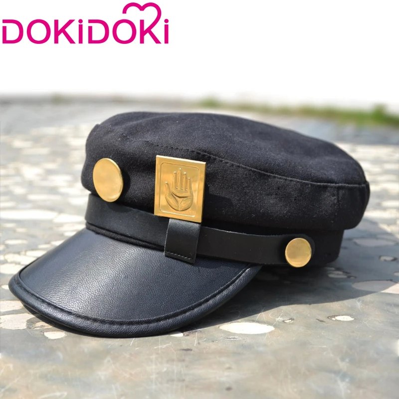 На складе парик Куджо Джотаро DokiDoki Anime JoJo's Bizarre Adventure Cosplay Мужская шляпа.