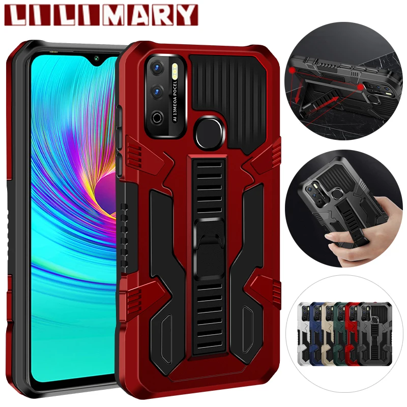 lilimary shockproof phone case for infinix hot 11play hot 10play hot 9play hot 9 bracket protective cover for lnfinix note 7lite free global shipping
