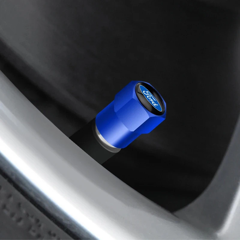 Фото 4PCS Metal Wheel Tire Valve Caps Stem Case For Ford Fiesta EcoSport ESCORT focus 1 focus 3 focus 2 Car Styling №5