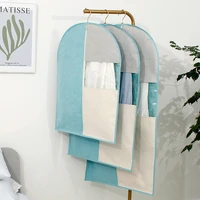 3 colors suede clothes dust cover dress suit coat dust cover for household hanging type protect storage bag home storage bag