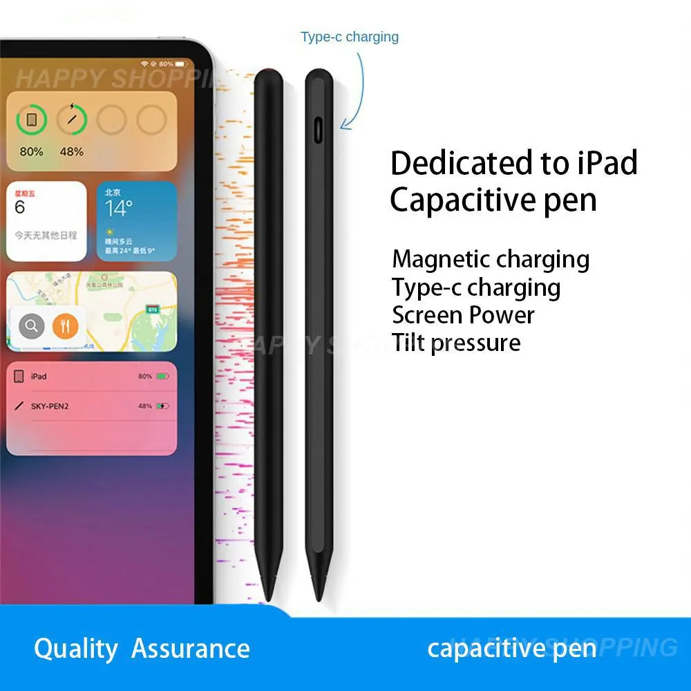 

Tablet Capacitive Pen 166mm Pom Nib Tilt Pressure Thin And Light Magnetic Attraction Charging Pen Stylus Capacitive Pen