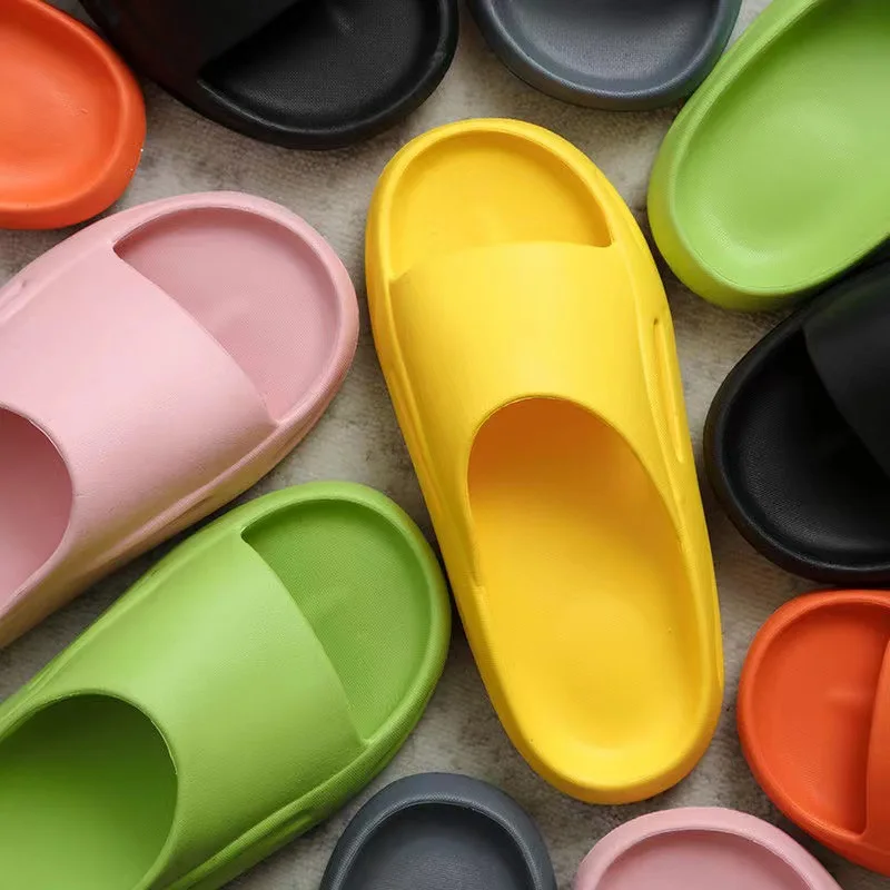 2022 New Summer Women Thick Platform Bathroom Home Slippers Men Soft Sole Indoor Slides Female Sandals Non-Slip
