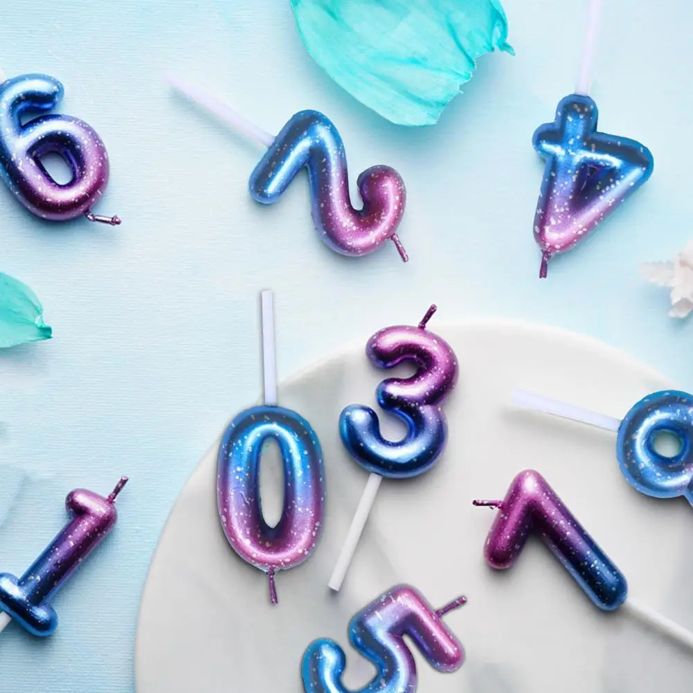 Инновационные свечи для торта товары вечерние Ринок украшения выпечки 0-9 цифр -