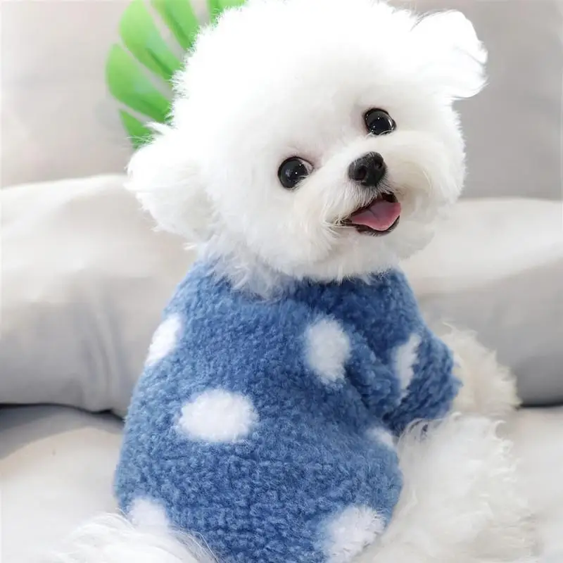 

Winter Dog Clothes Warm Fleece Dot Clothes For Dog Thickened Pet Coat Sweater For Small Medium Puppy Dog Chihuahua Yorkshire