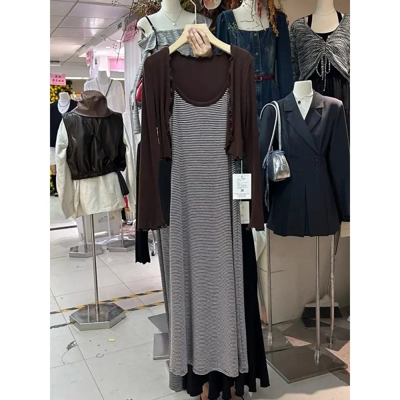 2024 Новый женский костюм-платье комплект из 2 предметов осенняя коллекция Salt-Tone