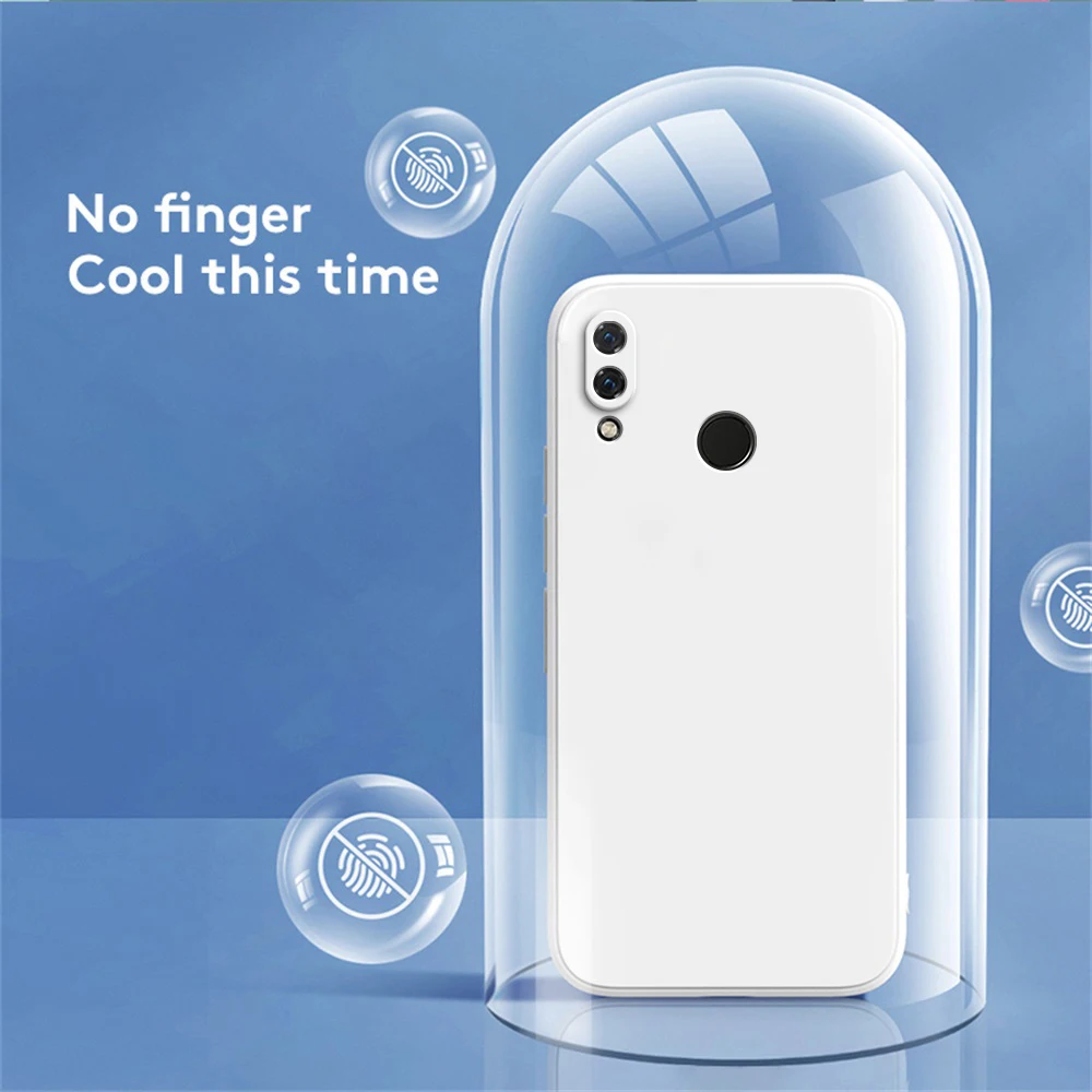 Оригинальный чехол для телефона Huawei Y7 2019 Защита камеры квадратный Prime матовые