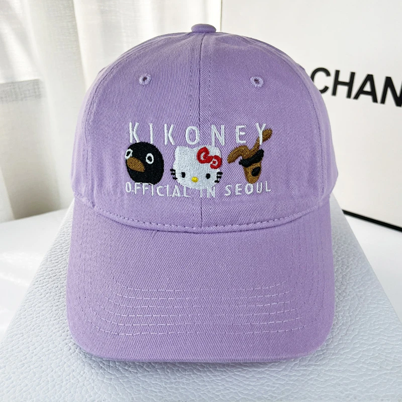 Бейсболка Hellokittys с мультяшным изображением милой девушки большой окружностью