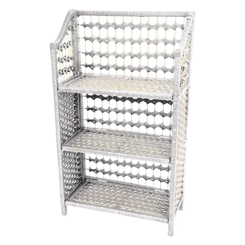 

Natural Fiber Shelving Unit, 3 Shelf, white color