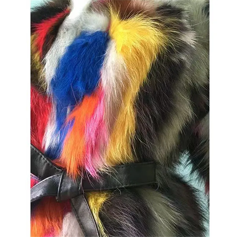 Шуба из натурального меха енота для женщин Корейская Толстая теплая куртка