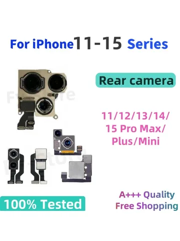 Задняя камера для iPhone 11 12 13 Pro Max Mini 14 15 Pro Max Plus, гибкий кабель с основным объективом, модуль задней камеры, запасные части