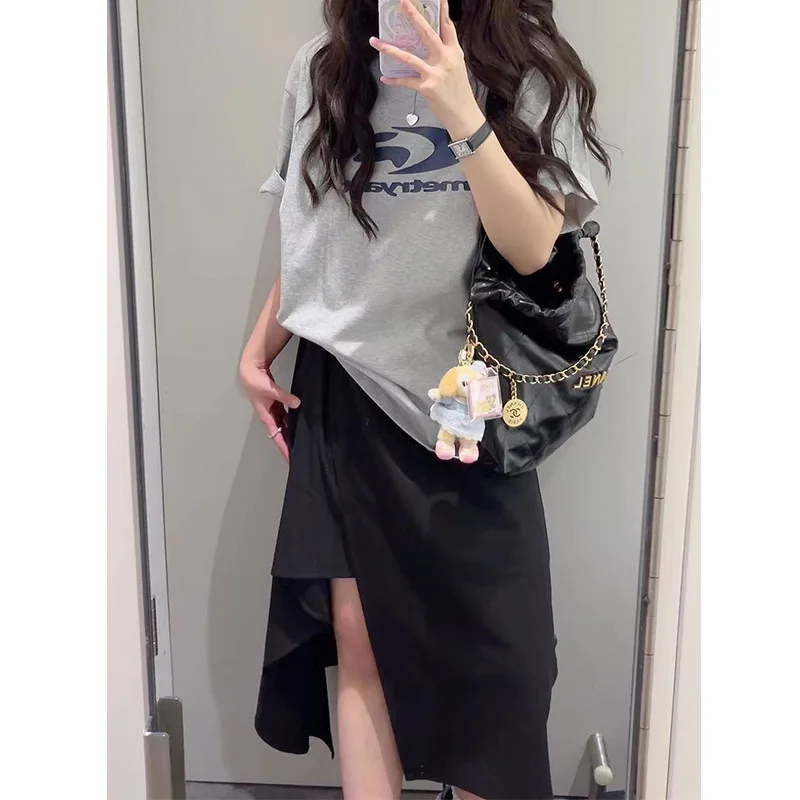 

Summer New Standard Version Asymmetric Wrap A-line Half Skirt Women's Versatile Irregular Half Skirt