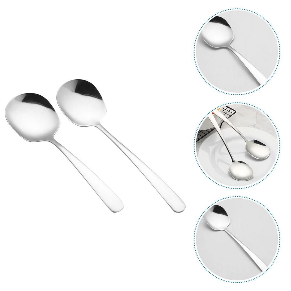 

Spoon Spoons Serving Large Metal Soup Flatware Buffet Utensils Scoop Berry Tableware Banquet Set Parties Tablespoon Big Steel