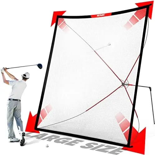 

Practice Auto Return Net,10Ftx10Ft, Quick Setup, Multi-Angle Adjustment, Golf Rebound Net, Outdoor Training Net Badminton Badmin