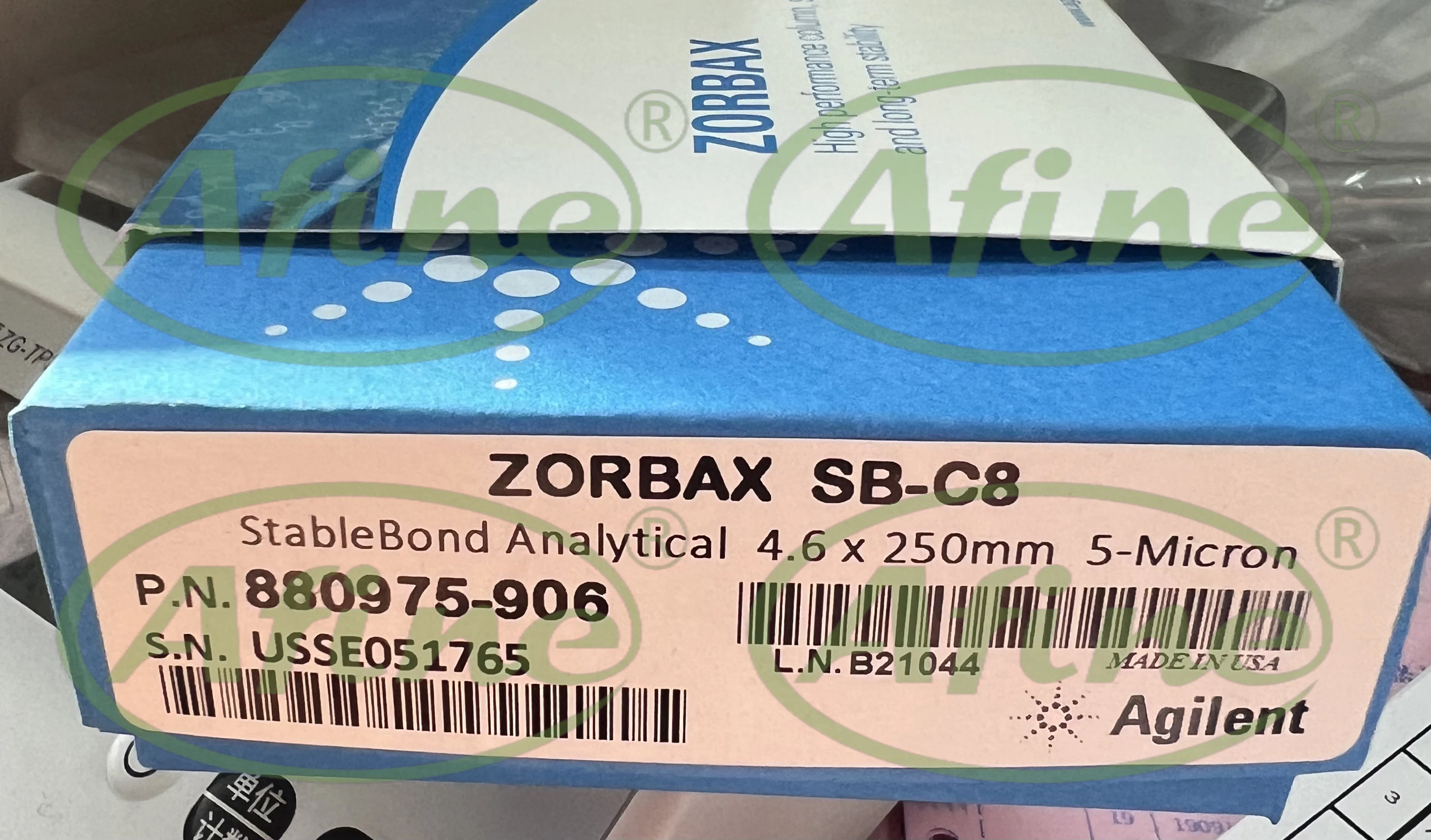 AFINE Agilent ZORBAX 880975 -906 -902 -901КолонкаStableBond C8 4 6 x 250 мм 5 мкм 400 бар