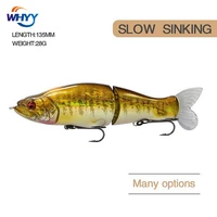 whyy new pencil fishing lures 135mm 28g slow sinking jointed swimbait wobbler artificial sea fishing bait fishing tackle