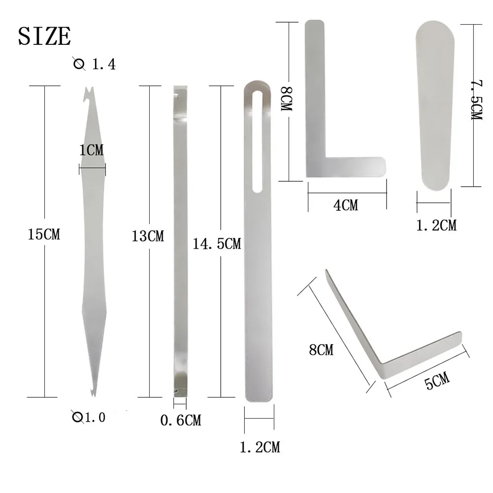 

Trimming Saxophone Repair Tools 6 Pieces Clarinet For Woodwind Sax Instruments Key Cover Adjusting Needle Parts