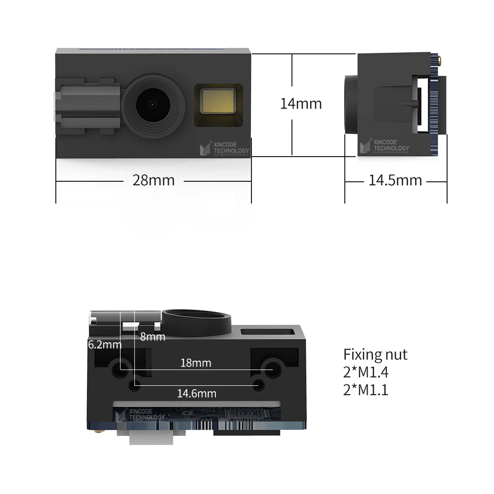 Фото GTCODESTAR XM027 Встроенный мини-считыватель QR-кодов Двигатель штрих-кода 1D Портативный сканер штрих-кода 2D Модуль считывания штрих-кода киоска №4