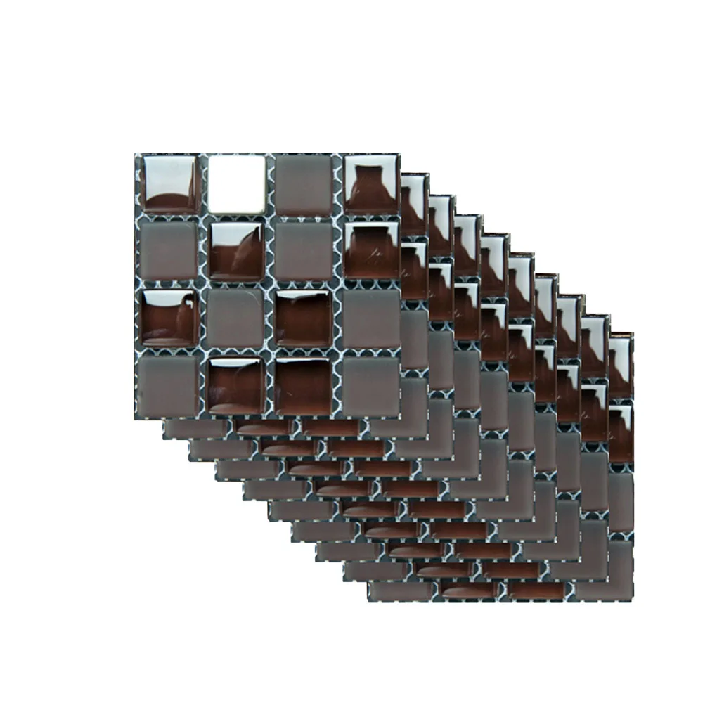 

Mosaic Wall Sticker Vintage PVC Waterproof Tile Sticker adhesive Waterproof Dust-proof Wallpaper Kitchen Bathroom Decoration