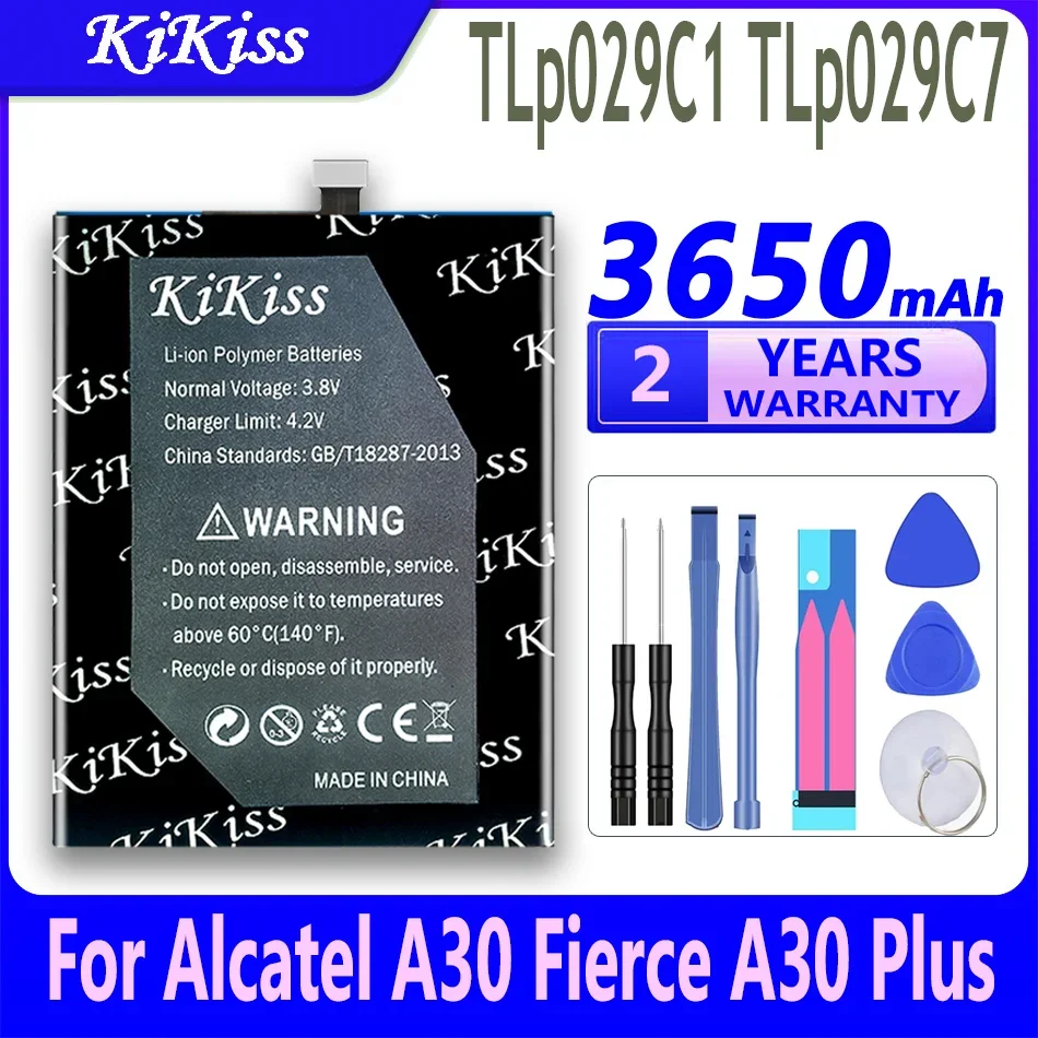KiKiss Новый сменный аккумулятор TLp029C7 3650 мАч для Alcatel 3C/для 3V A30 Fierce Plus A30Plus