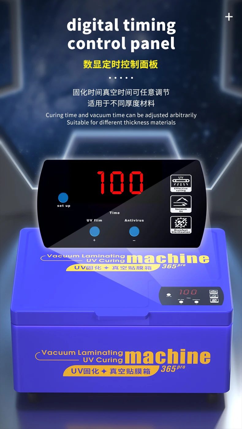 Mesin-Laminasi Vakum 365pro Mekanik Pengawetan UV для Tepi 10.5 "/Pelat Penutup Lembali Ikatan OCA Duer Kerutan