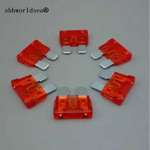 Shhworldsea 100 шт./лот АВТОМОБИЛЬНЫЙ АВТОМОБИЛЬНЫЙ ЛЕЗВИЕ ПРЕДОХРАНИТЕЛЬНЫЙ АВТОМОБИЛЬНЫЙ ПРЕДОХРАНИТЕЛЬ ВЕНСОРНЫЙ АВТОМОБИЛЬНЫЙ ПРЕДОХРАНИТЕЛЬ 10А Средний размер Автоматический красный предохранитель
