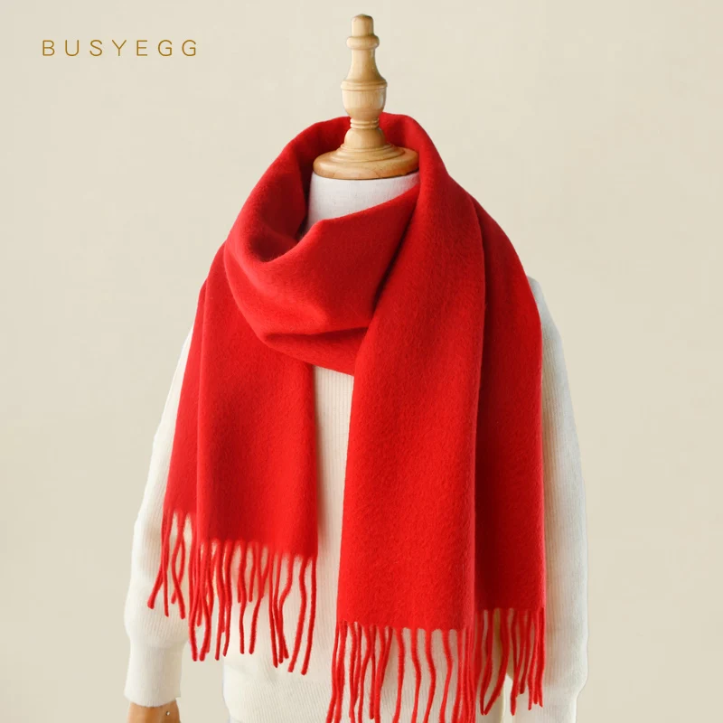 

Красный 100% чистый кашемировый маленький шарф Детские короткие шарфы осень-зима роскошный Рождественский подарок для малышей