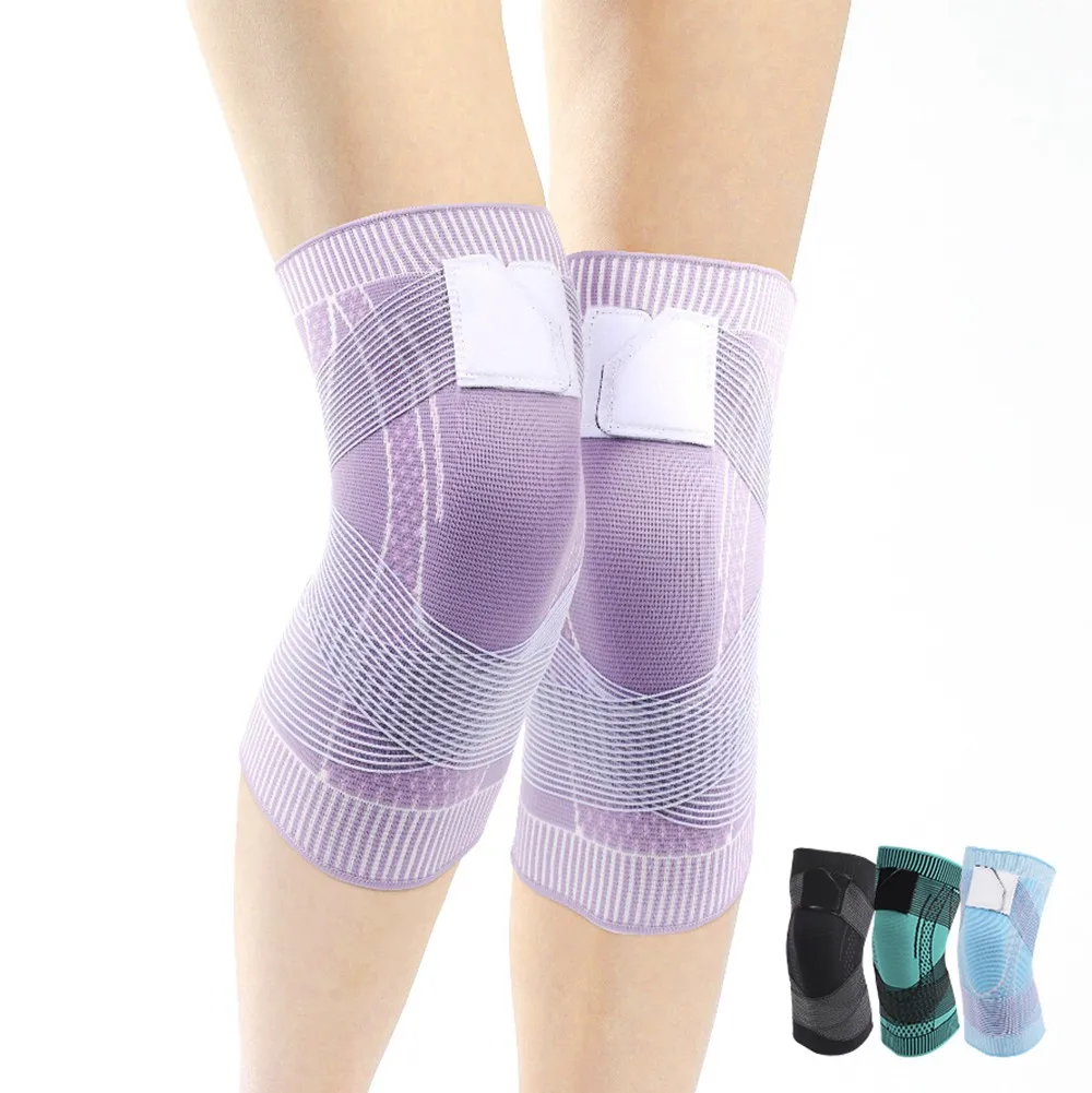 Knitted Sports Knee Support Compression Sleeves Joint Pain Fitness Knee Brace Meniscus and Ligament Knee Pads for Women Men P2