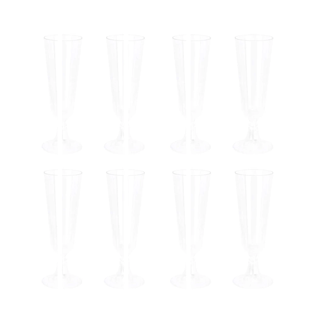 

24Pcs Disposable Champagne Glass Goblet Plastic Test Glass Champagne Glass Cocktail Glass 4.7Oz (150Ml)