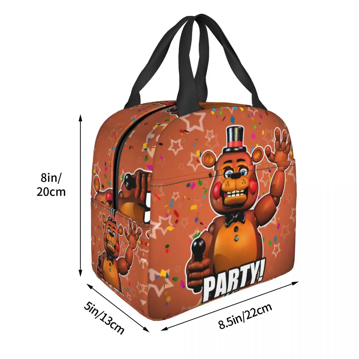 Фото FNAF At Freddys Merch Изолированная сумка для обеда для хранения пикника Коробки для еды Многоразовые термохолодильники Ланч-боксы №3