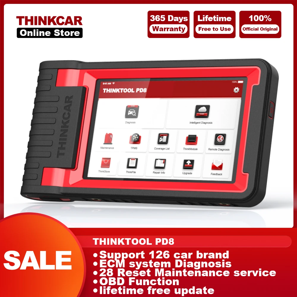 THINKCAR ThinkTool PD8 Профессиональный Автомобильный сканер OBD2 полная система 28 сброс