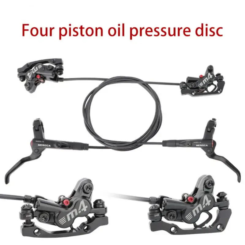 

Bicycle Mtb Brake Hydraulic Disc Brake 800/1400mm Rotor MTB Bike Oil Disc Brake 4 Piston Oil Brake Bicycle Parts Cycling Pieces