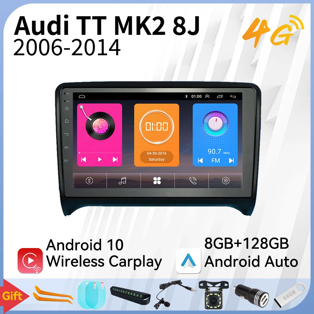 

Carplay Stereo For Audi TT 2 8J 2006-2014 Screen 2 Din Android Car Radio Multimedia Player Navigation GPS Head Unit Autoradio