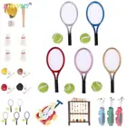 16 112 миниатюрные Детские садовые теннисные мини ракетки и бейсбольные биты перчатки и мячи подарок для кукольного домика