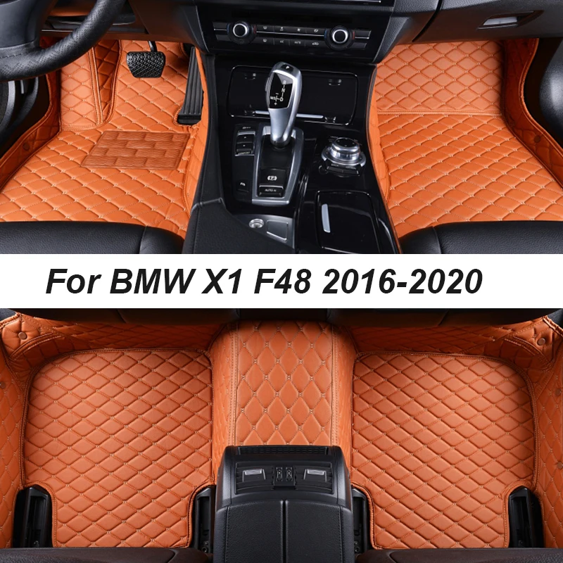 

Car Floor Mats For BMW X1 F48 2016-2020 Auto DropShipping Center Interior Accessories 100% Fit Leather Carpets Rugs Foot Pads