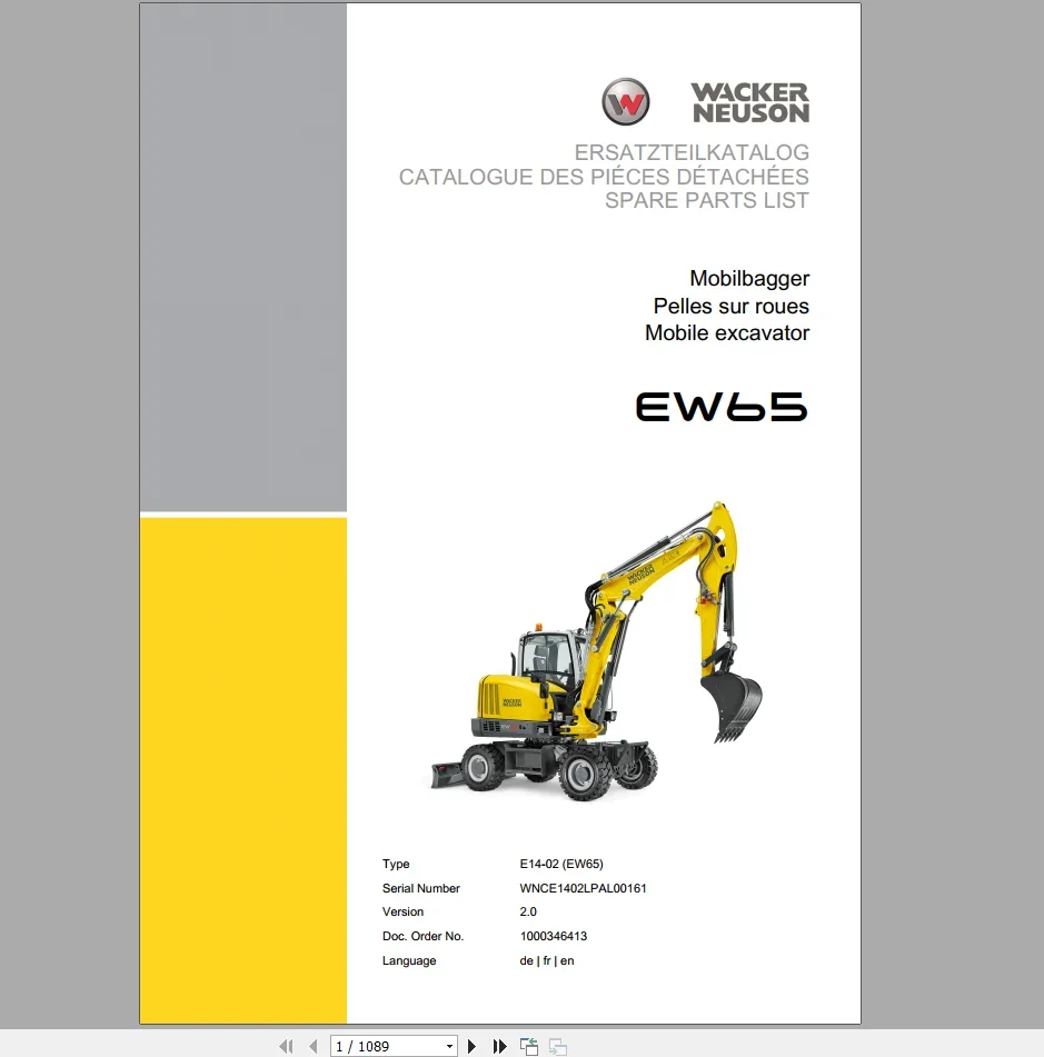 Wacker Neuson 23 1 ГБ PDF-управляемое руководство оператора по ремонту и схема проводки DVD