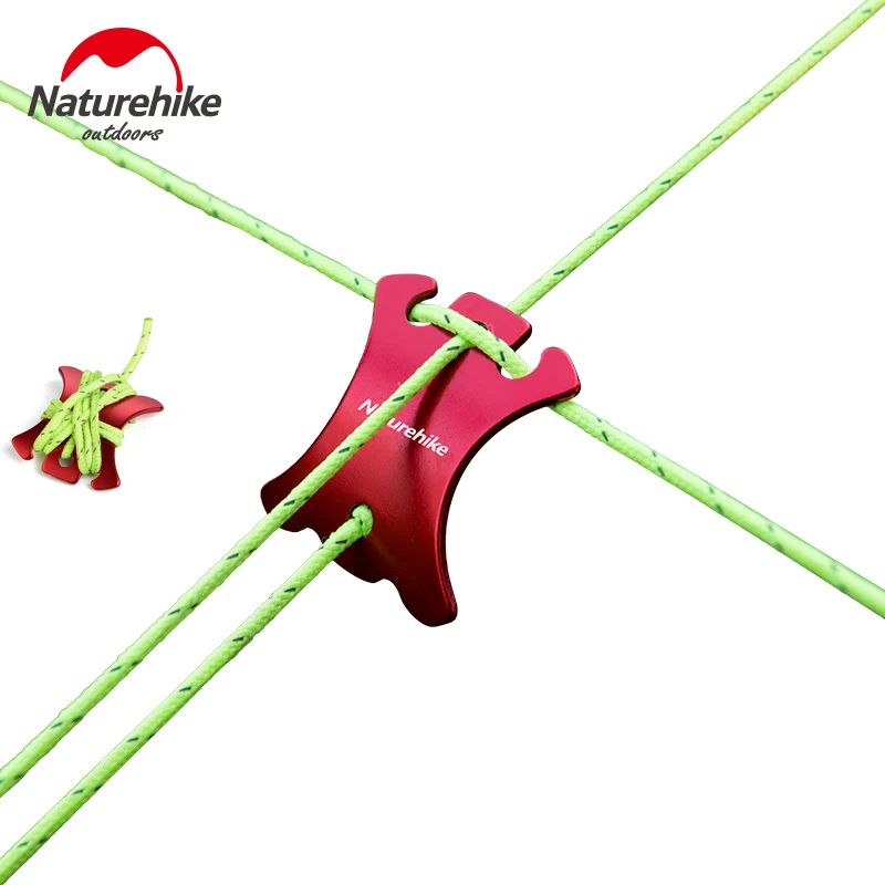 

Naturehike 4pcs Tent Buckle + 12m Rope Adjuster Wind Rope Knot Hang Buckle Lock Buckle Hiking Camping Tent Accessories