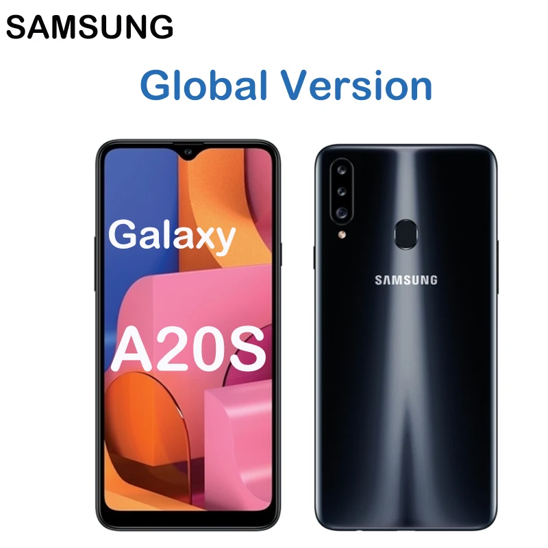 Samsung-teléfono inteligente Galaxy A20s versión Global, SmartPhone de 6,5 pulgadas, A207F/DS, 3GB de RAM, 32GB de ROM, SIM Dual, 4000mAh, cámara de 13MP, Android
