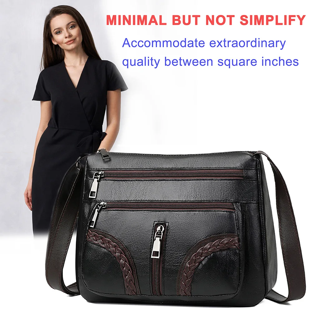 

Solid Color Shoulder Messenger Bag Fashion Simple Daily Multi-pocket Mummy Bags Women Handbags Totes Bags Clutch Bag