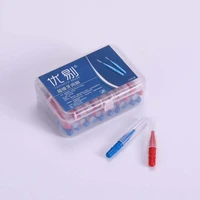 100 pcs hygiene dental soft floss sticks toothpick teeth cleaning tooth flossing head plastic interdental brush
