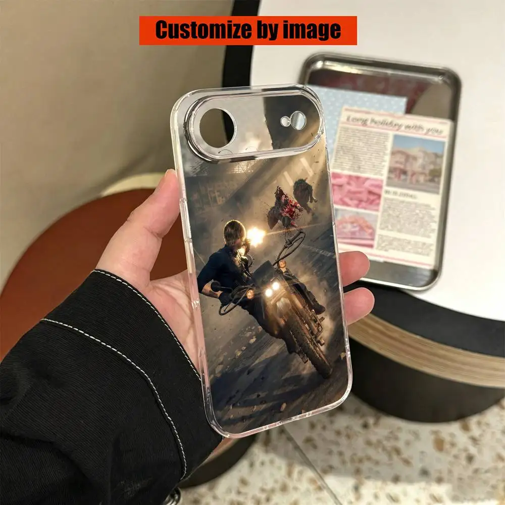 Фото Чехол для телефона Resident Evil Leon K-Kennedy для iPhone 17 16 15 14 13 12 11 Mini Pro Max Plus, прозрачный №5