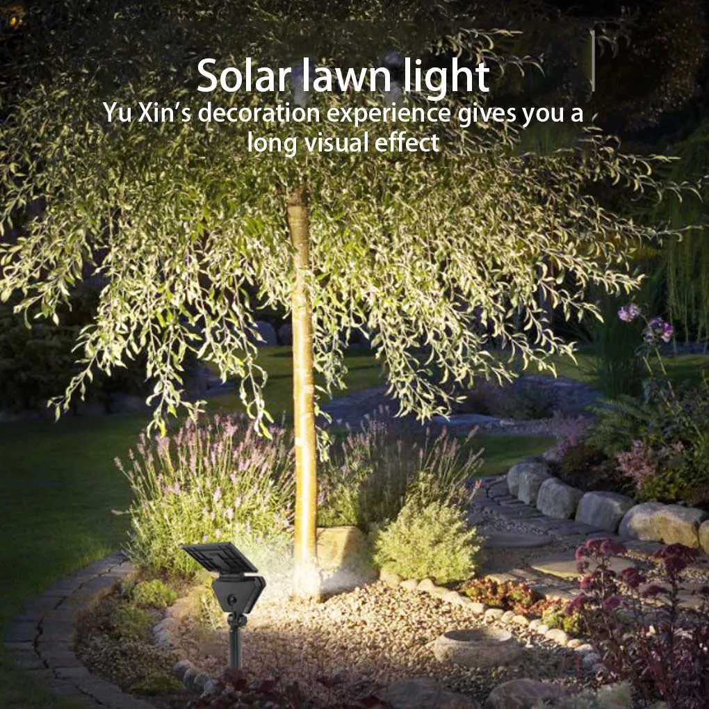 

Spike Light Garden Solar Pathway Waterproof Lamp Cordless Patio Lighting Security Detachable Automatic White 6000K
