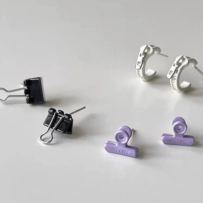 Новые серьги-папки с допамином для офиса новый стиль новые серьги уникальным