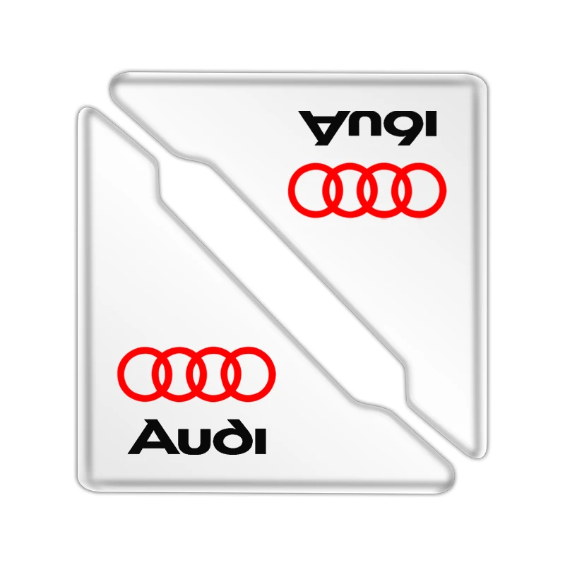 

2 шт. силиконовые наклейки на угол передней двери автомобиля для защиты от столкновений для Audi RS S Line A3 A4 A5 A6 A7 Quattro Q2 Q3 Q5