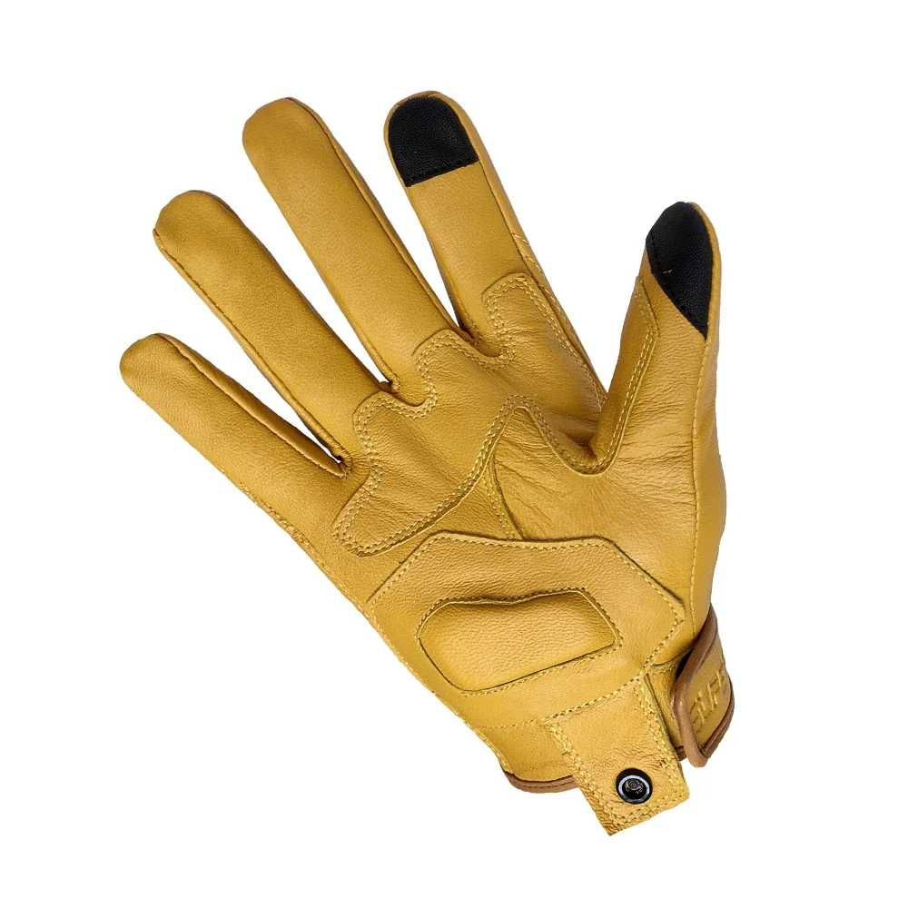 Распродажа женские кожаные мотоциклетные перчатки с сенсорным экраном желтые XS S