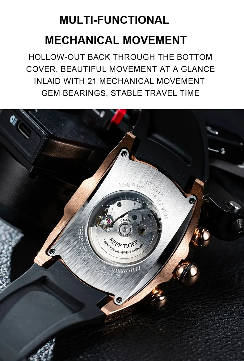 Мужские автоматические часы в стиле милитари 48 6 мм