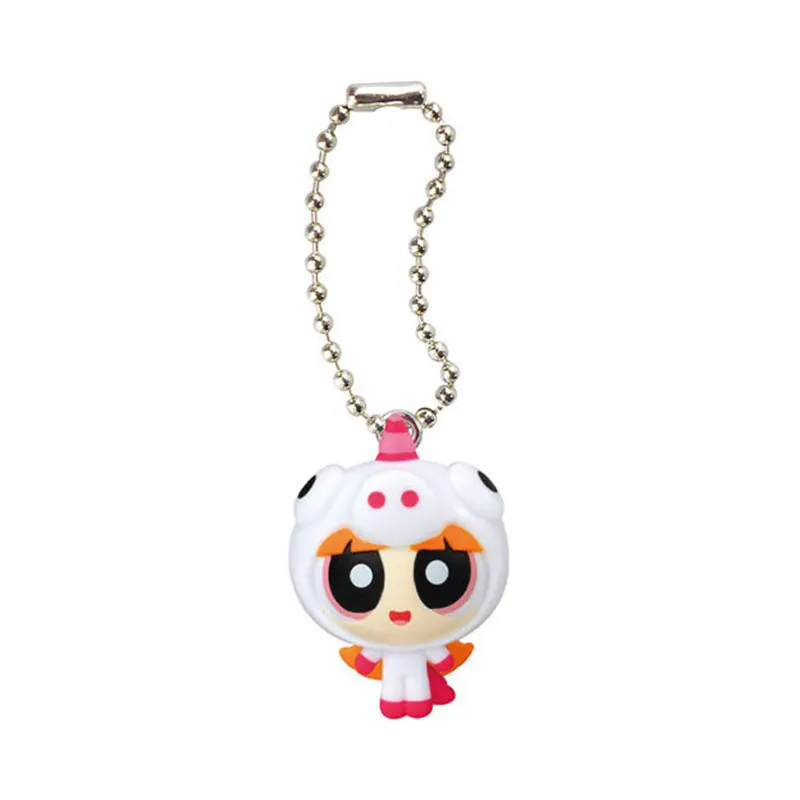 Фото Брелок-подвеска Bandai Powerpuff Girls Blossom в форме единорога и кролика, мини-фигурка Gashapon, украшение для сумки для взрослых коллекционеров №2