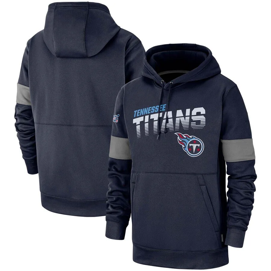 

Tennessee MEN football Sweatshirt Titans 100th Sideline Team Logo Performance sweatshirts Pullover Quality man Hoodie