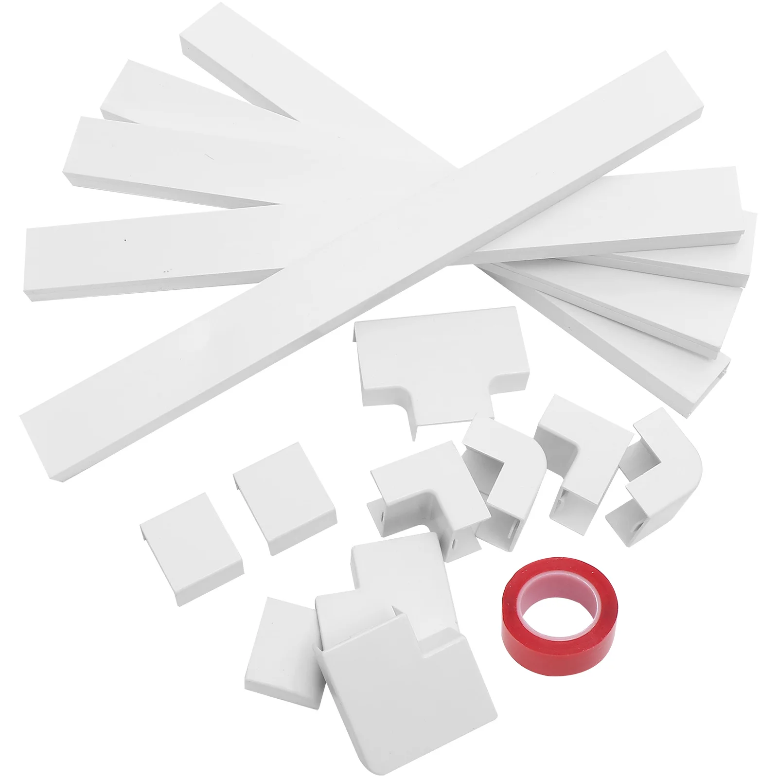 

Corner Cable Concealer Wall Cover Single Wire Hider Strips Channels Wires White Plastic Covers Cords
