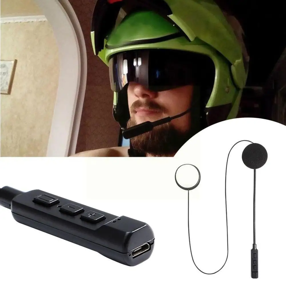 

Bluetooth 5.0 Moto Helmet Headset Earphone Wireless Call Mp3 Handsfree Music Kit Stereo Speaker Player Anti-interference U3s4